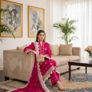 Saadia Ahmed LWSU-25FE301 Embroidered Cotton