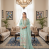 Saadia Ahmed LWSU-25FE304 Embroidered Cotton Net
