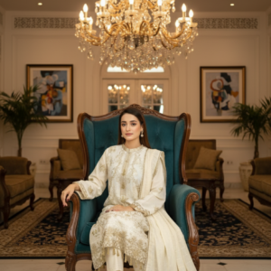 Saadia Ahmed LWSU-25FE302 Embroidered Banarsi