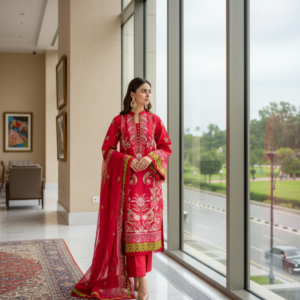 Saadia Ahmed LWSU-25FE306 Embroidered Lawn