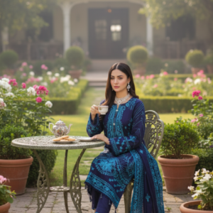 Saadia Ahmed LWSU-25FE305 Embroidered Raw Silk