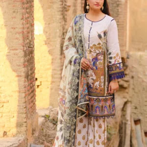 Saadia Ahmed LWSU-25P308 3-Pcs Printed Lawn