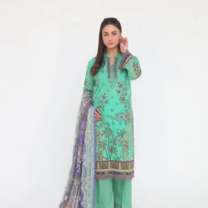 Saadia Ahmed LWSU-25P307 3-Pcs Printed Lawn
