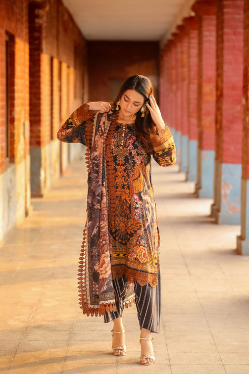 Saadia Ahmed LWSU-25P310 3-Pcs Printed Lawn - Image 2