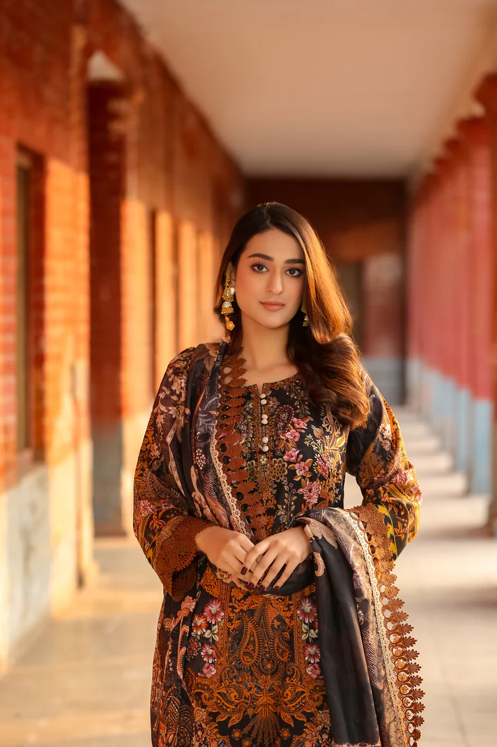 Saadia Ahmed LWSU-25P310 3-Pcs Printed Lawn - Image 5