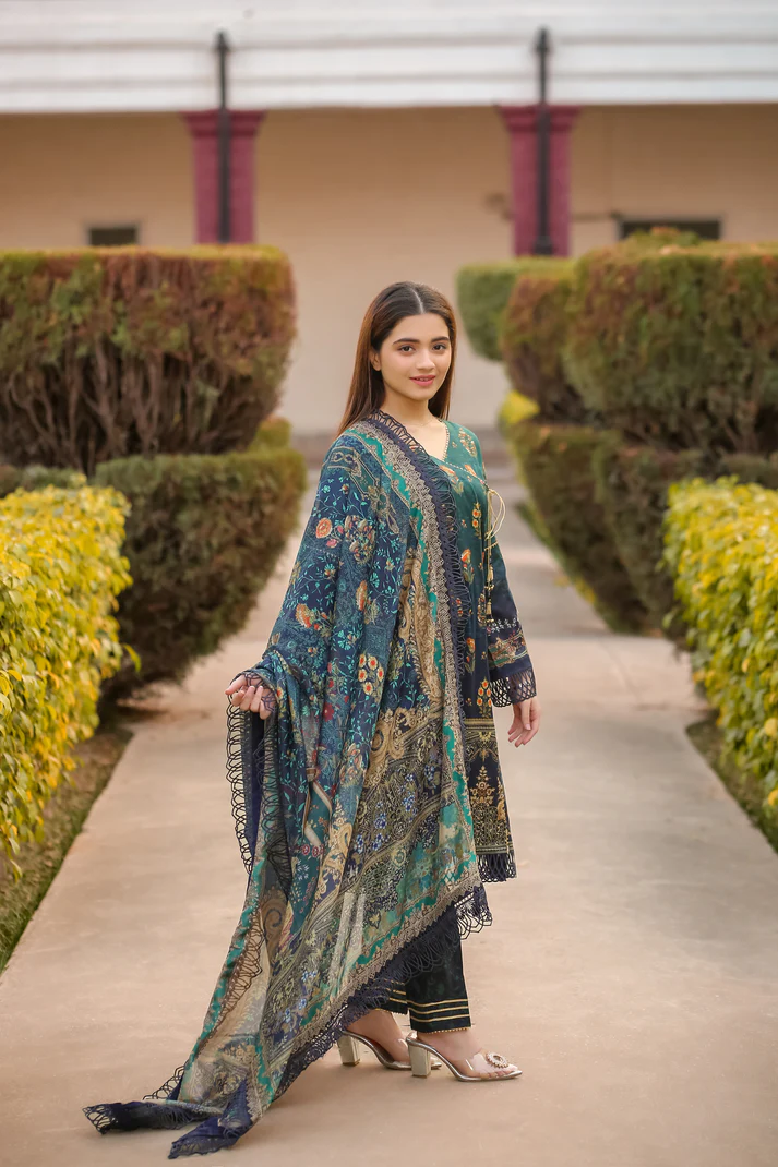 Saadia Ahmed LWSU-25P309 3-Pcs Printed Lawn - Image 3