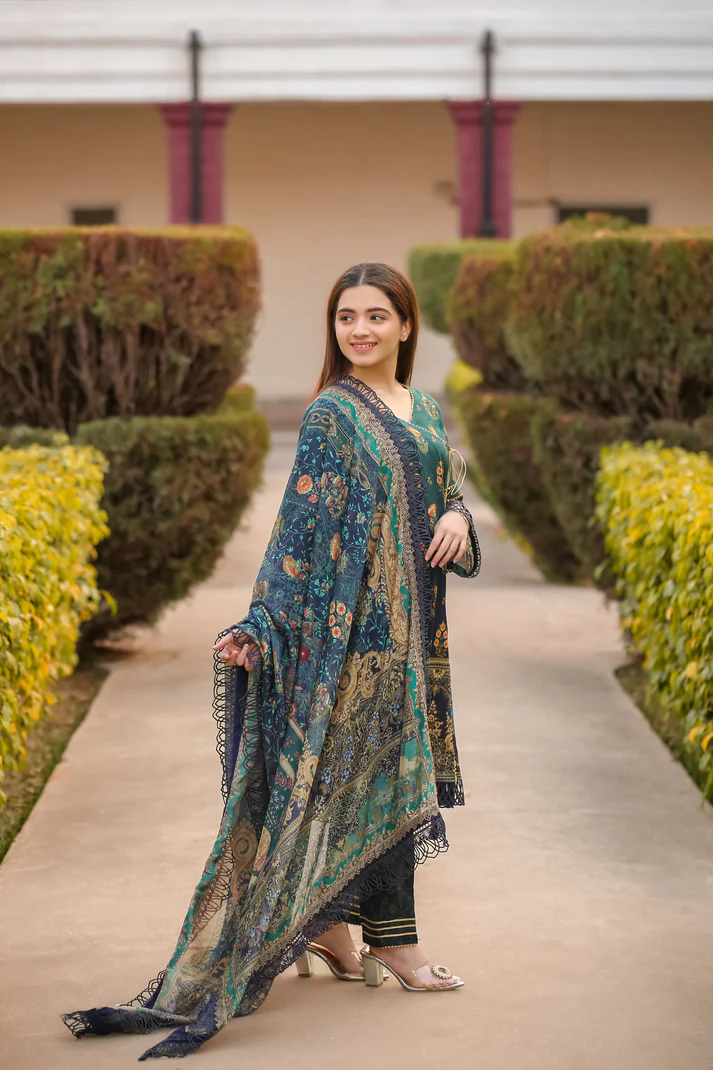 Saadia Ahmed LWSU-25P309 3-Pcs Printed Lawn - Image 4