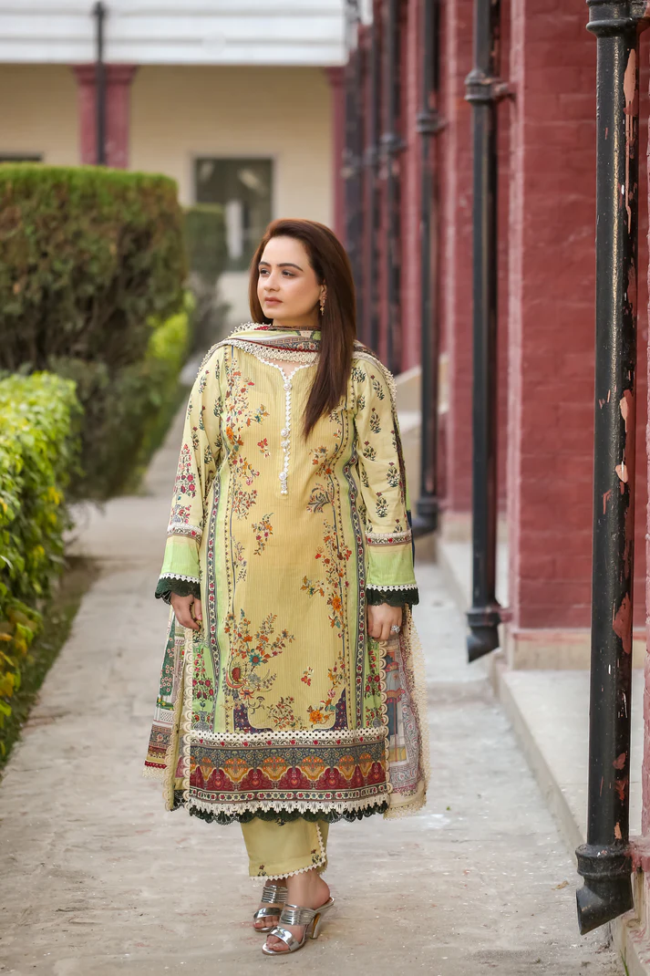 Saadia Ahmed LWSU-25P311 3-Pcs Printed Lawn - Image 3