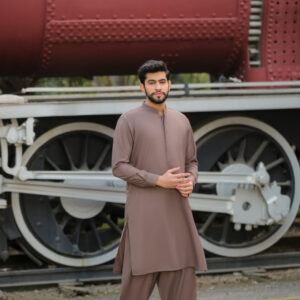 SKF25-008 Taupe Kameez Shalwar