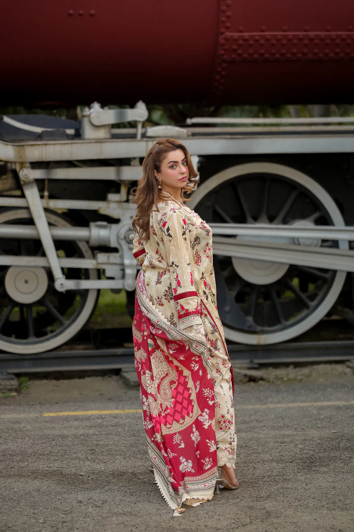 Saadia Ahmed LWSU-25P312 3-Pcs Printed Lawn - Image 4