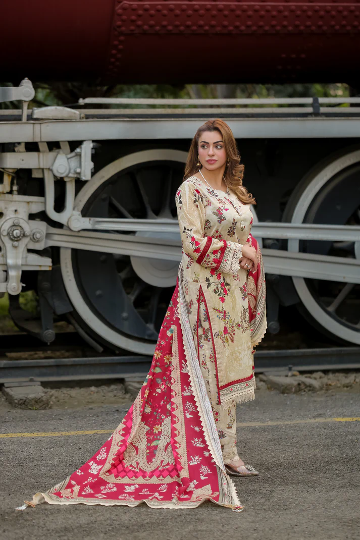 Saadia Ahmed LWSU-25P312 3-Pcs Printed Lawn - Image 5