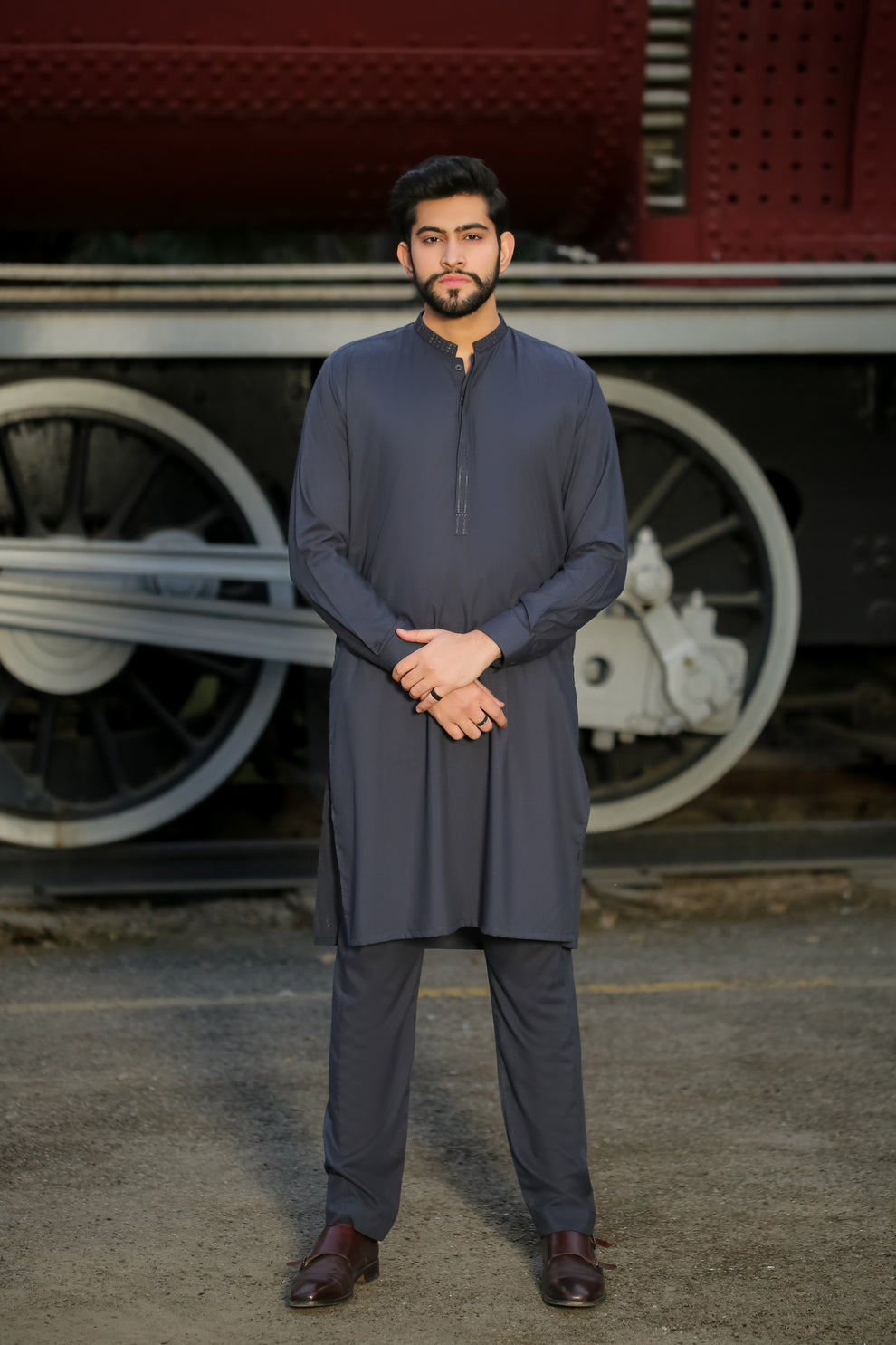SKF25-001 Dark Navy Kameez Trouser
