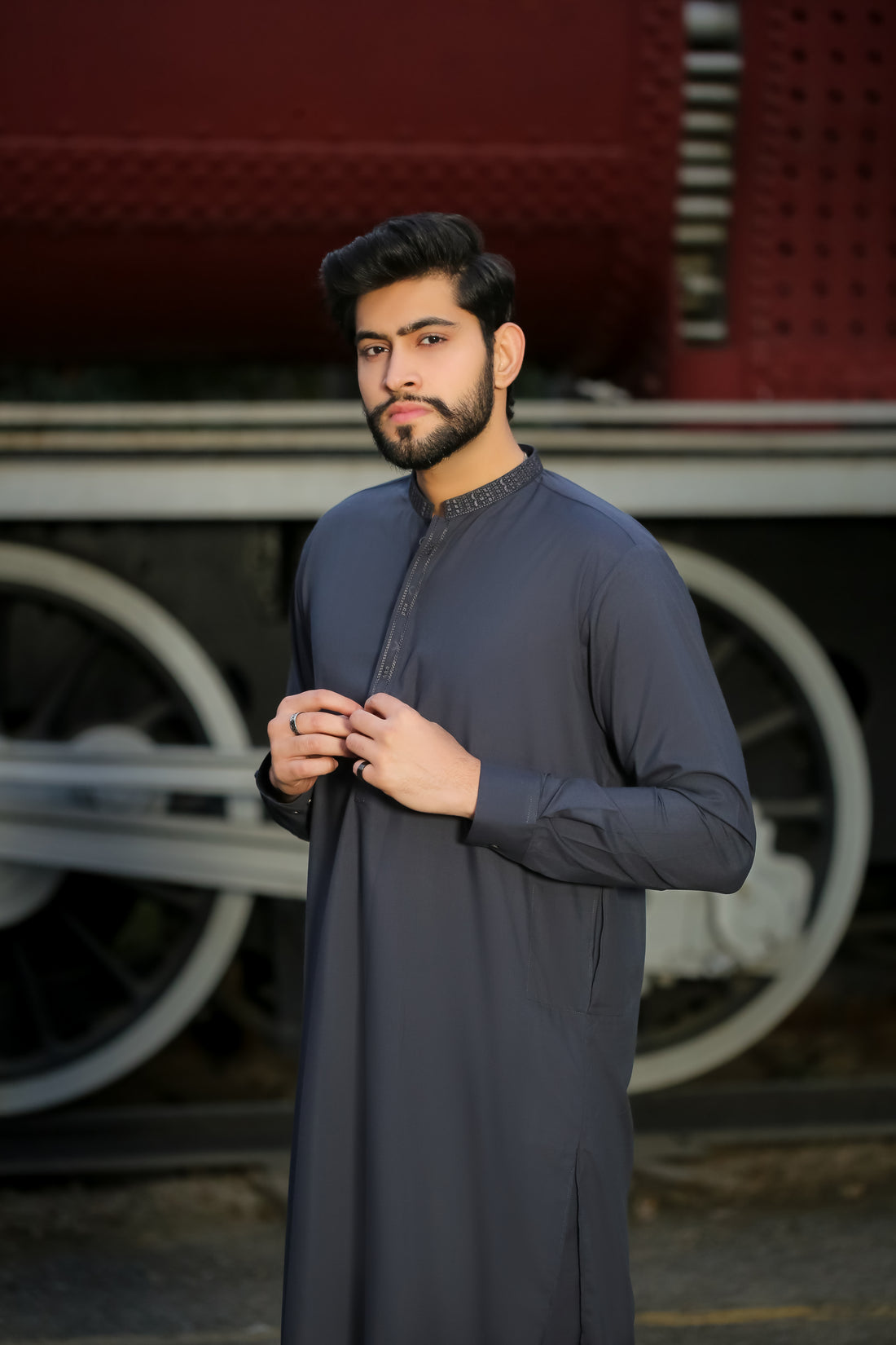 SKF25-001 Dark Navy Kameez Trouser - Image 4