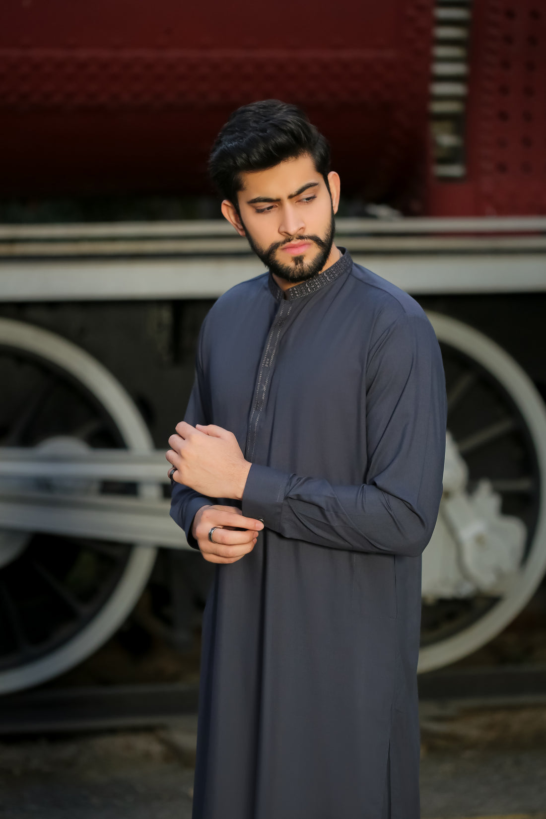 SKF25-001 Dark Navy Kameez Trouser - Image 5