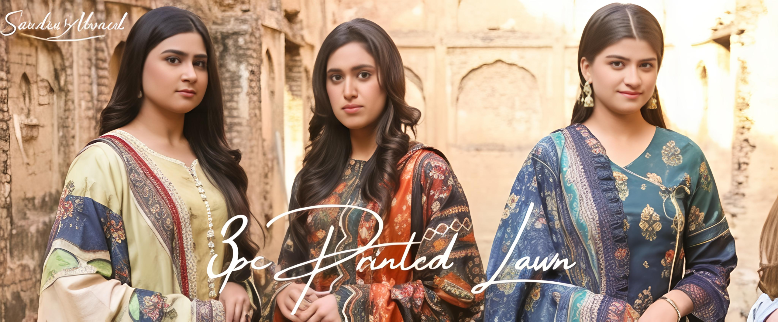 Saadia Ahmed 3pc Printed Lawn Banner