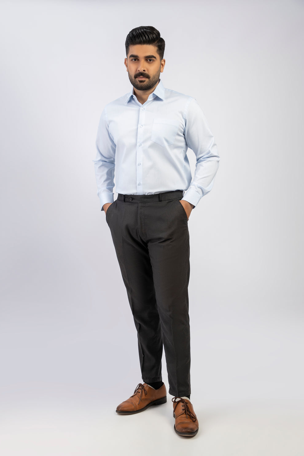 Light Blue Formal Shirt Pure Cotton Regular Fit