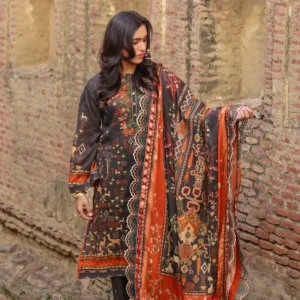 Saadia Ahmed LWSU-25P305 3-Pcs Printed Lawn