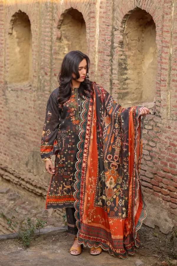 Saadia Ahmed LWSU-25P305 3-Pcs Printed Lawn