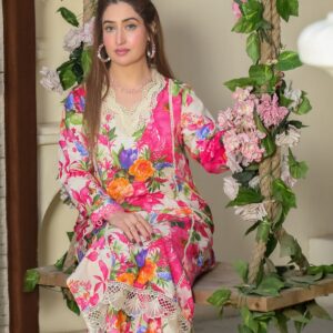 Saadia Ahmed LWSU-25P208 2-Pcs Printed Lawn
