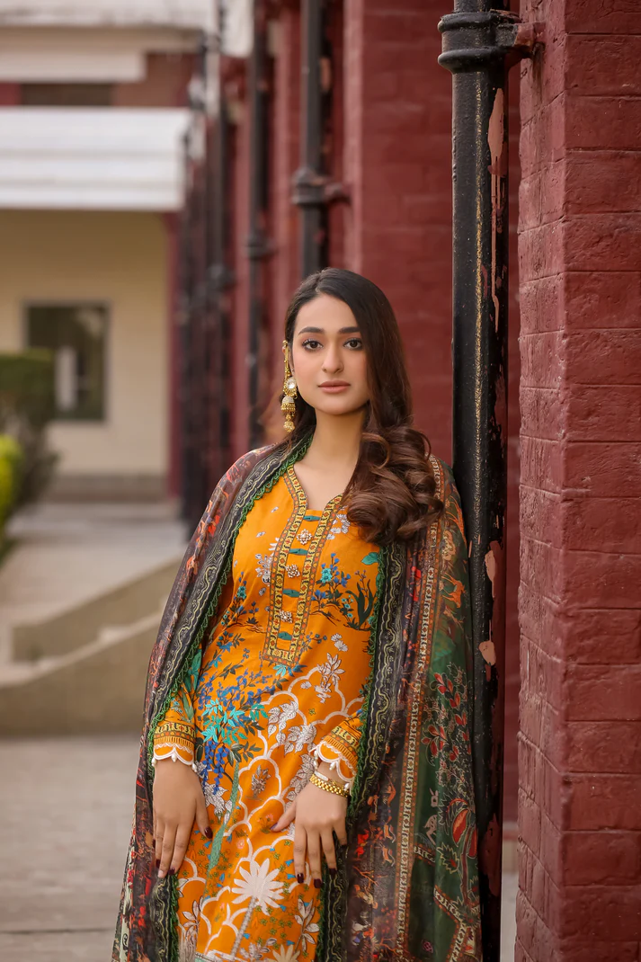 Saadia Ahmed LWSU-25P301 3-Pcs Printed Lawn - Image 2