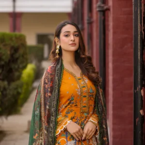 Saadia Ahmed LWSU-25P301 3-Pcs Printed Lawn