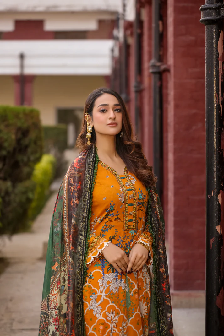 Saadia Ahmed LWSU-25P301 3-Pcs Printed Lawn

