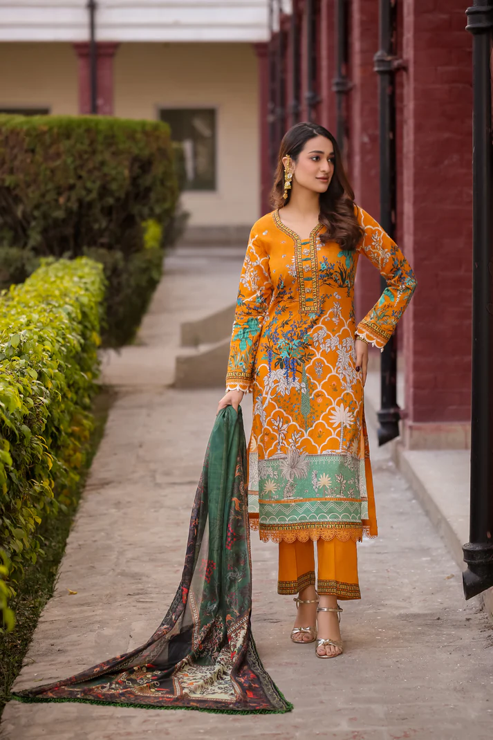 Saadia Ahmed LWSU-25P301 3-Pcs Printed Lawn - Image 6