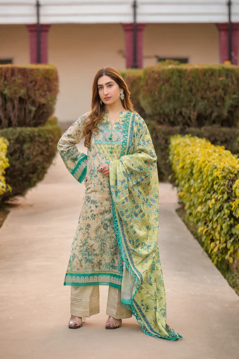 Saadia Ahmed LWSU-25P306 3-Pcs Printed Lawn - Image 3