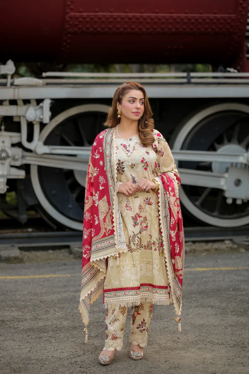 Saadia Ahmed LWSU-25P312 3-Pcs Printed Lawn

