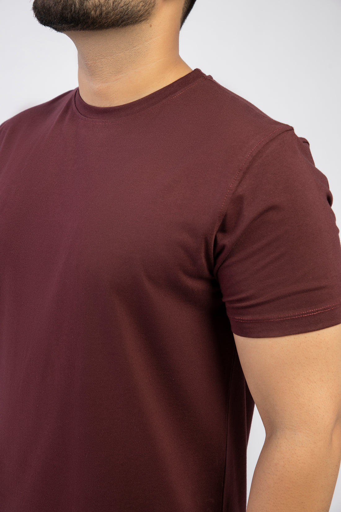 Maroon Round Neck Plan t-shirt (Premium) - Image 5