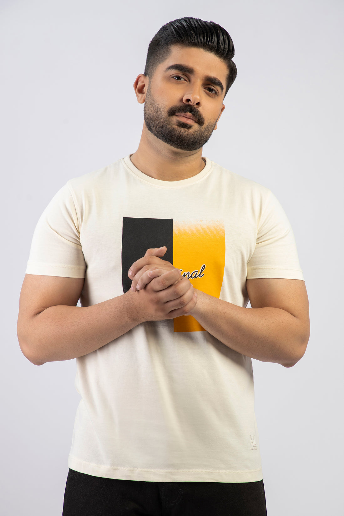 Off-White Graphic Round Neck Plan t-shirt (Premium) - Image 5