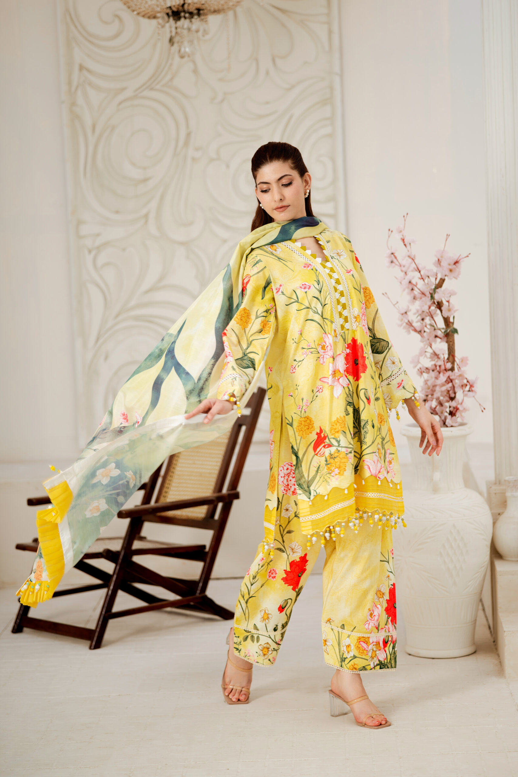 Saadia Ahmed SA26SP306 3pc Printed Lawn 26' - Image 3