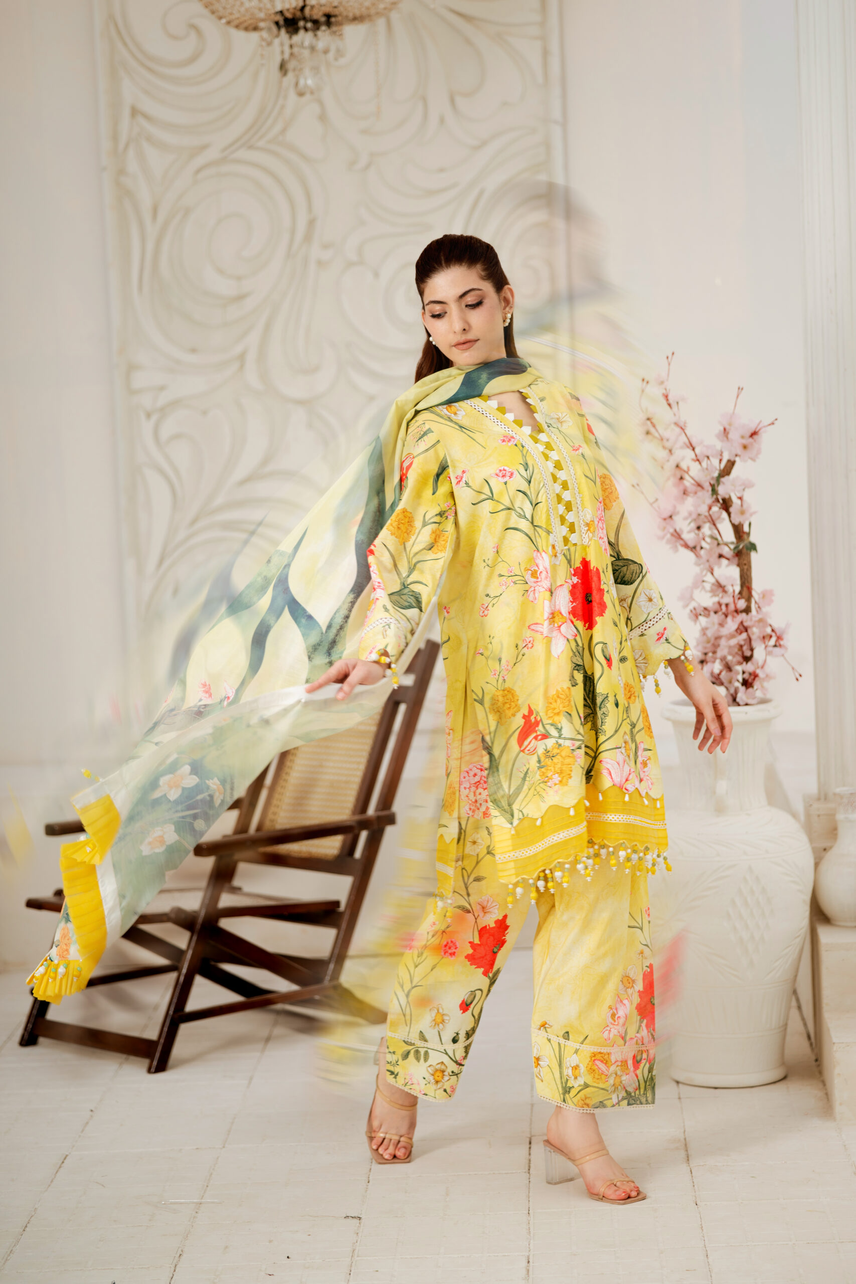 Saadia Ahmed SA26SP306 3pc Printed Lawn 26' - Image 4