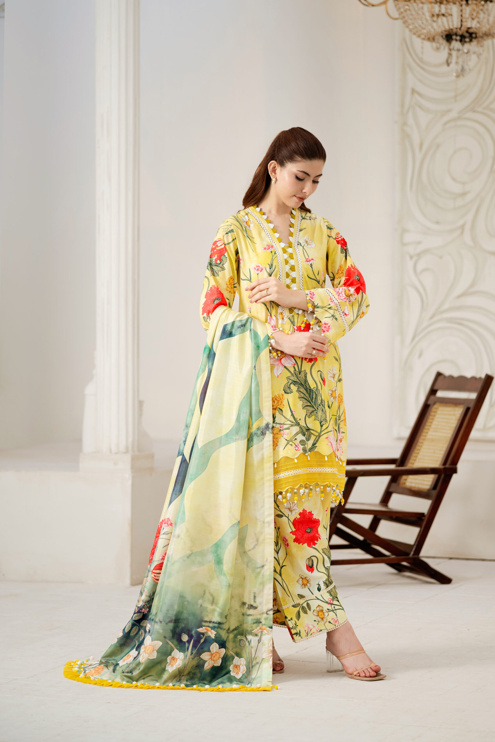 Saadia Ahmed SA26SP306 3pc Printed Lawn 26' - Image 5